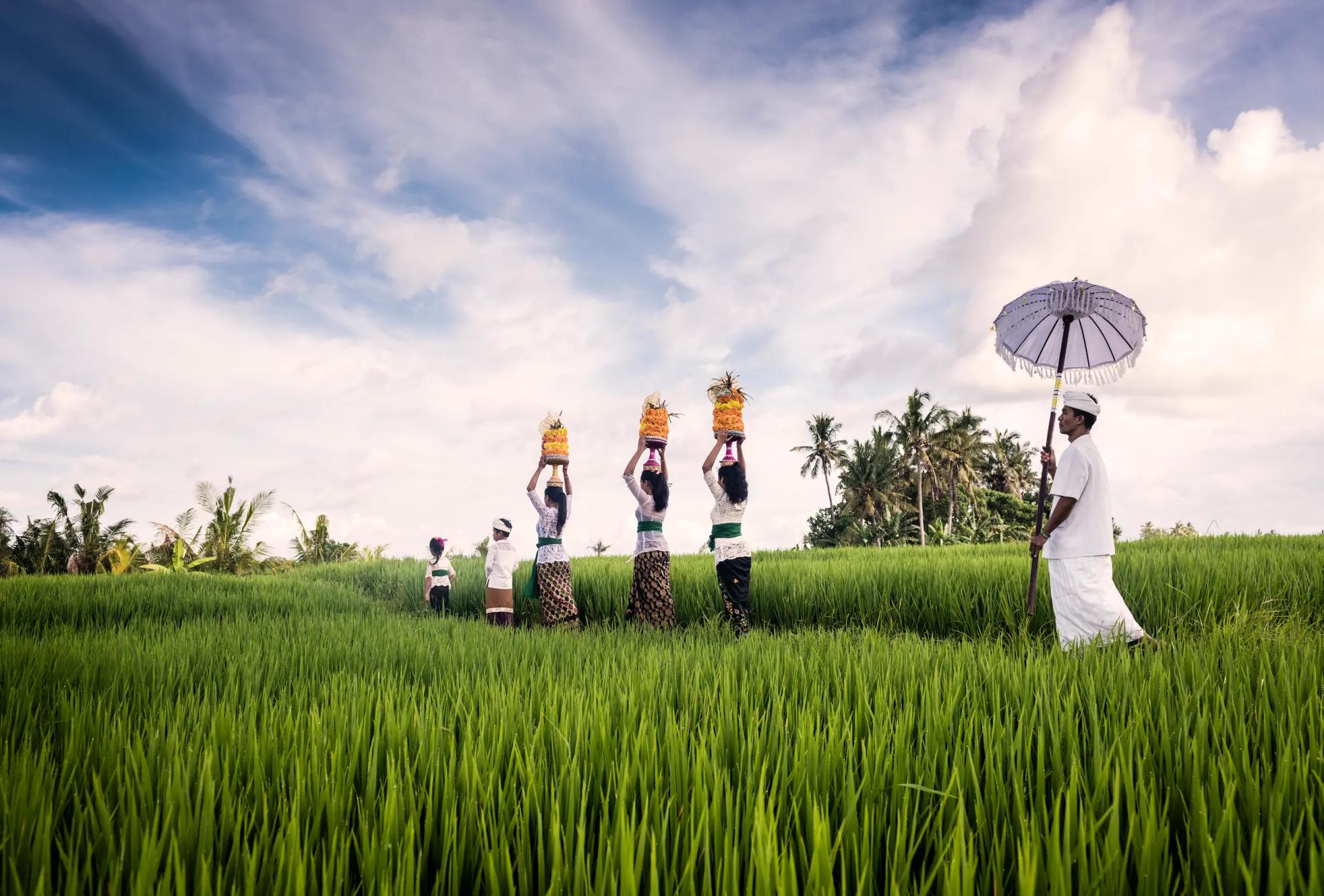 Traditional Balinese cultural ambiance